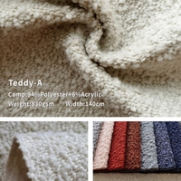 Tissu bouclé Teddy de haute qualité, tissé, teint en fil, respirant, lourd, pour la décoration intérieure et l'ameublement