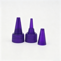 Bouchon compte-gouttes en plastique violet anti-déversement de 20 mm à visser pour bouteilles de savon liquide cosmétique – Vente en gros