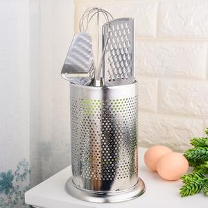 Michael Stainless Steel Chopstick Holder With Fine Holes Multipurpose Kitchen <b>Storage</b> Organizer 4-5.9in Height - Product Image 2