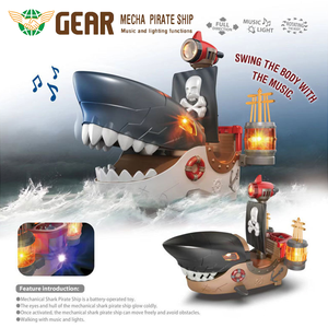 Produits phares Jouet éducatif électrique Forme de <span class=keywords><strong>requin</strong></span> <span class=keywords><strong>Bateau</strong></span> <span class=keywords><strong>pirate</strong></span> Lumière Son Jouet <span class=keywords><strong>bateau</strong></span> électrique - Product Image 2