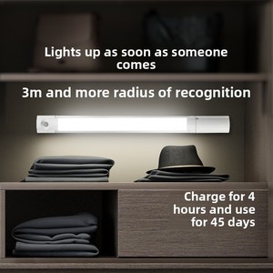 <span class=keywords><strong>LED</strong></span>-Bewegungsmelder-Nachtlicht für Kleiderschrank, Küche, Kühlschrank, Flur, Schrankbeleuchtung mit Magnethalterung - Product Image 3