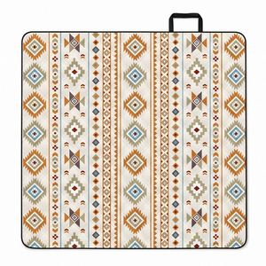 Tribal Geometric Waterproof Foldable Outdoor Picnic <b>Blanket</b> Mat with Carry Handle for <b>Camping</b> Beach Travel Park - Product Image 1