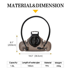 Gaf 1.5L TPU nước nhỏ lưu trữ bàng quang Túi hydrat hóa bàng quang cho hydrat hóa gói - Product Image 2