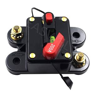 Protecteur de moteur de surcharge de bloc de fusible en ligne Audio <span class=keywords><strong>12</strong></span> V-24V DC <span class=keywords><strong>12</strong></span> Volt pour <span class=keywords><strong>disjoncteur</strong></span> marin SUV de voiture avec réinitialisation manuelle 200A - Product Image 3