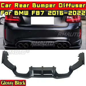 <b>For</b> BMW F87 2016-2022 Body Kit BMW F87 <b>Car</b> Rear Bumper Lip Guard Spoiler Glossy Black V Style Splitter <b>Diffuser</b> <b>Car</b> Accessories - Product Image 4
