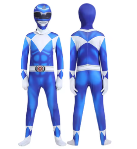 Déguisement Cosplay Mighty Power Adulte Enfant, Combinaison Masque Super-héros Zentai, Fête Carnaval <span class=keywords><strong>Rangers</strong></span>, Body Cosplay - Product Image 5