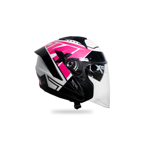 Casque demi-face JPX Nova X V2 Motif N7 avec un design élégant à double visière pour une visibilité et un confort accrus lors de chaque balade - Product Image 1