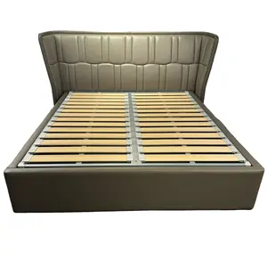 Hoge Kwaliteit Upgrade Queen King Op Maat Populier Lamellenbed Frame Voor Bed Platform Basis