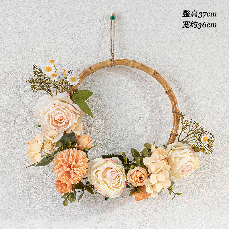Baby powder roasted rose orange rose chamomile bamboo wreath