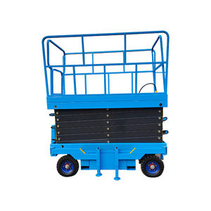 Platform Lift Gunting Hidrolik Mobile 4M 6M 8M 10M 12M 14M, Kapasitas Angkat 500kg, untuk Pekerjaan di Ketinggian, Bersertifikasi CE - Product Image 1