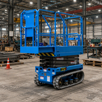Lift Gunting Listrik Beroda 10.5m GS0810TL-B Platform Beban Berat 500kg dengan Ekstensi 900mm untuk Layanan Industri