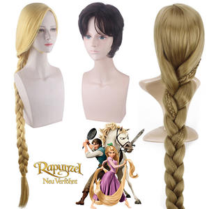 Peluca <span class=keywords><strong>de</strong></span> Cola <span class=keywords><strong>de</strong></span> Caballo Trenzada Rubia <span class=keywords><strong>de</strong></span> 120 cm, Peluca Sintética Extra Larga al por Mayor, Peluca <span class=keywords><strong>de</strong></span> Cosplay <span class=keywords><strong>de</strong></span> <span class=keywords><strong>Princesa</strong></span> Rapunzel y Príncipe Flynn Ryder - Product Image 2