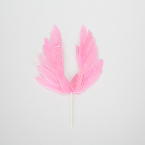 Cake Toppers Black White Feather Wings Arch Shape Elegant Birthday Cake Decorations Handmade Plastic Material - Product Image 3