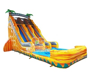 24ft Cao Kép Trượt Nước Ly Kỳ Thương Mại Inflatable Trượt Nước Cho Người Lớn Bên Ngoài Trò Chơi Bơm Hơi Bể Bơi Vui Vẻ - Product Image 1