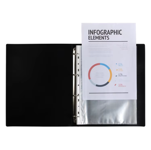 Protège-documents en PVC transparent format A4, durables, à 11 trous, pour projets scolaires et portefeuilles d'étudiants (vente en gros) - Product Image 2