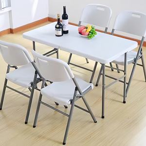 كراسي بلاستيكية بيضاء قابلة للطي للخدمة الشاقة لكراسي الزفاف الخارجية والمناسبات والفنادق وحدائق الطعام وساحات الفناء والحفلات - Product Image 3