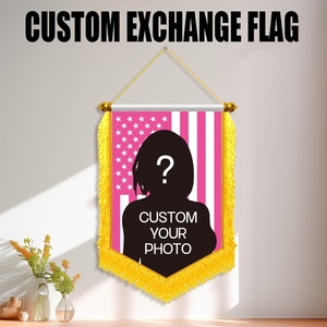 Tùy chỉnh đội thể thao biểu ngữ cờ trang trí biểu tượng Hữu Nghị Fringy cửa sổ Treo Cờ trao đổi văn hóa cờ - Product Image 3