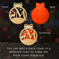 Nom personnalisé Alphabets personnalisé en bois artisanat écologique décoratif suspendu pendentif en bois pour la décoration d'arbre de Noël