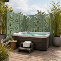 Panneaux de séparation d'intimité personnalisés pour terrasse extérieure, cloison décorative résistante aux intempéries en composite WPC, vente en gros
