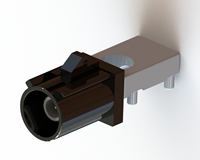 Conector RF HRB FAKRA, Sistema de Conectividad de Datos, Conector de Cable a Placa, 1 Posición, Señal Horizontal Blindada