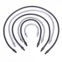 Tuyau de positionnement de microphone flexible de haute qualité 10 20 30 40 cm LED Gooseneck M4 noir argent avec deux dents externes M4