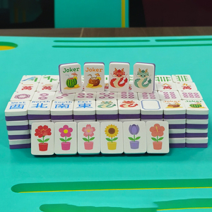 HIMORE Jeu de Mahjong flottant de luxe moderne, tuiles de poker en EVA, résistantes à la décoloration, pour fêtes au bord de la piscine, <span class=keywords><strong>plage</strong></span>, divertissement familial adulte, léger et portable, 160 tuiles - Product Image 3