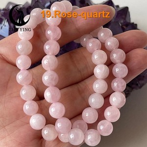 Zhe Ying 천연석 비즈 팔찌 6mm 8mm 10mm 원석 힐링 팔찌 커플용 - Product Image 3