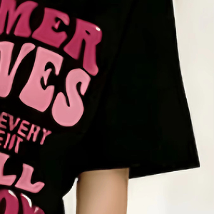Conjunto informal de 2 piezas para niñas, camiseta de manga corta con estampado floral y letras <span class=keywords><strong>retro</strong></span>, conjunto de <span class=keywords><strong>ropa</strong></span> a juego de verano para niños pequeños - Product Image 4