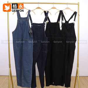 Geryon Vintage Jeans baggy à bretelles d'occasion <span class=keywords><strong>taille</strong></span> plus pour femmes Pantalons jeans <span class=keywords><strong>skinny</strong></span> d'occasion en vrac - Product Image 6