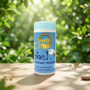 CRYSTAL FRESH Herbal 22G Polvo Desodorante Antitranspirante Fresco y Refrescante para Hombre (CP-022 FRESH COOL) Desodorización Enfocada y Efecto Refrescante - Product Image 3