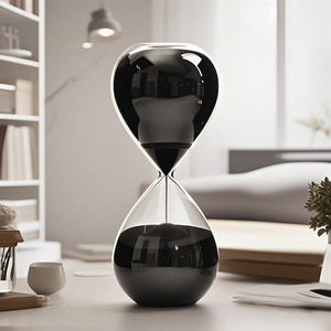 Vente en gros d'horloges à sable en verre personnalisées de luxe décoratives sur mesure de 30 minutes - Product Image 1