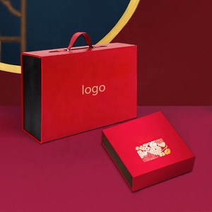 High Quality <strong>Red</strong> Portable Empty Gift <strong>Box</strong> Gift Packaging <strong>Box</strong> Large Folding <strong>Box</strong> - Product Image 3