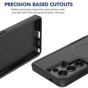 Étui de téléphone portable antichoc noir, étui mat pour Samsung S26 Ultra, étui magnétique pour téléphone portable, hybride TPU PC 2 en 1, coque arrière - Product Image 3