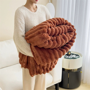 Manta Suave de Invierno, Cubrecama Cálido para Oficina, Mantas Gruesas de Color Sólido, Manta de Franela Sherpa para Sofá - Product Image 5