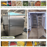 Machine de séchage et de déshydratation de crevettes commerciale DH-K06 450 kg/lot - Équipement à pompe à chaleur haute capacité pour la production de viande et d'aliments