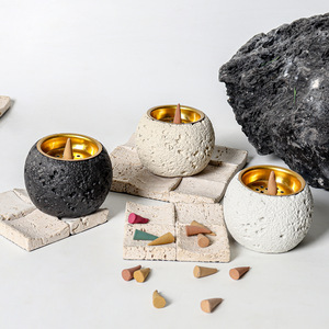 Support d'encens créatif en ciment fait main, style industriel simple et discret, pour cadeau d'affaires ou décoration de bureau intérieur - Product Image 2