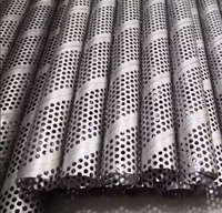 Tube perforé en acier inoxydable et alliage d'aluminium, galvanisé/revêtu de PVC, épaisseur 0,5-2 mm, taille des trous 0,8-3 mm, personnalisable