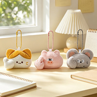 Porte-clés en peluche à attraction magnétique, mini chat mignon, pendentif de sac, cadeau d'anniversaire pour couple et meilleure amie, ornement en peluche en gros