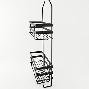 BX Hanging Shower Caddy Estante de almacenamiento de <span class=keywords><strong>baño</strong></span> a prueba de herrumbre negro con soporte para jabón - Product Image 3