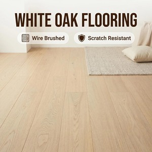 Parquet en bois d'ingénierie résistant à l'eau de qualité supérieure avec placage en <span class=keywords><strong>chêne</strong></span> blanc et protection invisible par laque UV - Product Image 1