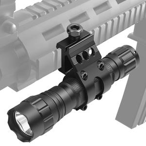 Bù đắp Đèn pin gắn súng chiến thuật <span class=keywords><strong>LED</strong></span> Torch đen cho ngoài trời tập thể dục săn bắn cá chụp ánh sáng núi - Product Image 4