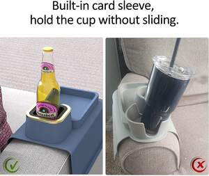 Personalizar Color 2024 Venta caliente sofá Caddy sofá <span class=keywords><strong>reclinable</strong></span> silicona Anti derrame bebida sala de estar sofá soporte de almacenamiento para su sofá - Product Image 5