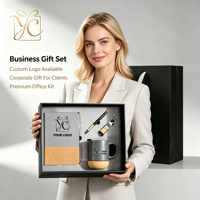 Coffrets Cadeaux d'Affaires de Luxe en Gros, Souvenirs Personnalisables avec Logo : Tasse, Carnet, Stylo – Idéal pour Anniversaires d'Entreprise et Salons Professionnels