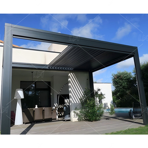 Sistema de Pérgola Retráctil Automática <span class=keywords><strong>3x4</strong></span>, Moderna, para Exteriores, Mirador, <span class=keywords><strong>Impermeable</strong></span>, de Aluminio, con Techo de Láminas Motorizadas - Product Image 5