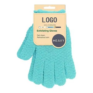 Guanti in Nylon a cinque dita per massaggiare la pelle morta esfoliante per il corpo guanti da bagno Scrubber per il corpo da bagno guanti da bagno esfolianti - Product Image 3