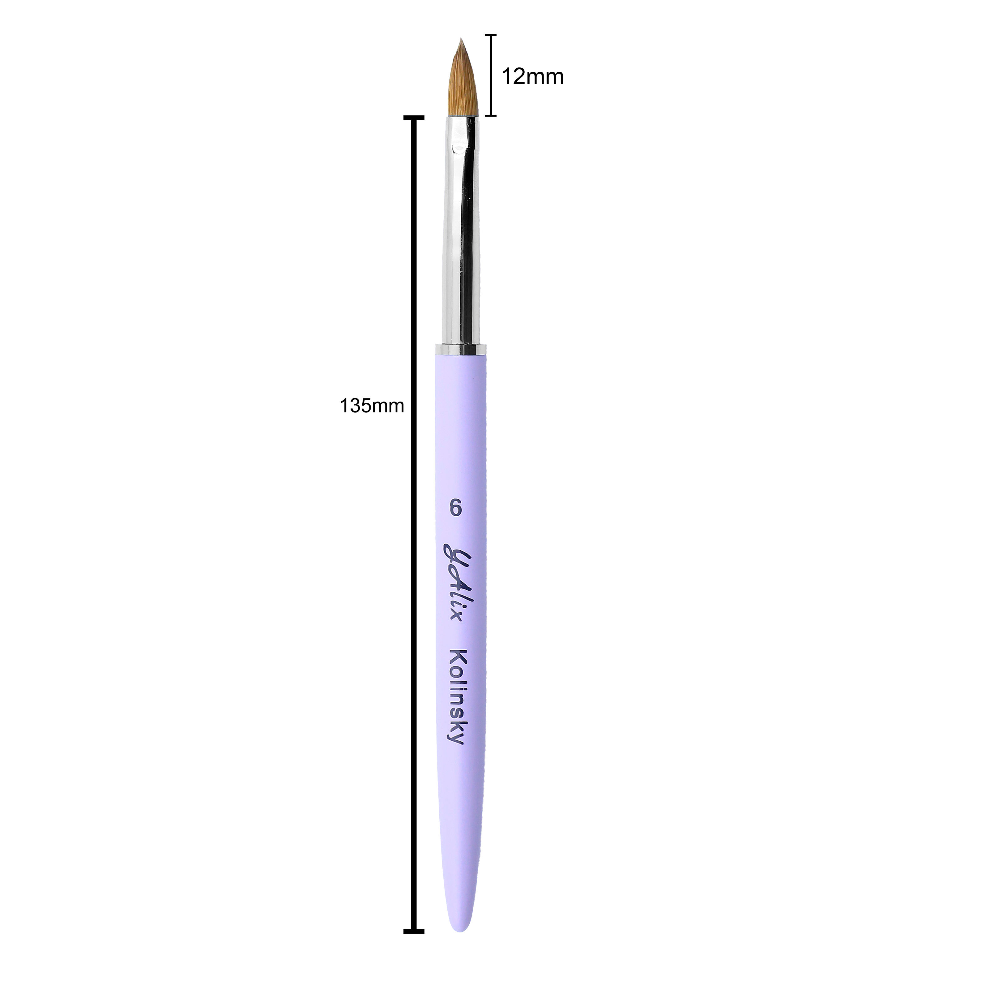 3D Brush #6 Kolinsky Hair (Purple)