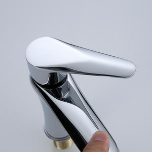 Robinet de lavabo moderne en cuivre, à poignée unique, à trou unique, à poser sur le comptoir, pour lavabos sous plan en salle de bain - Product Image 2