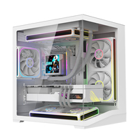 Caja de Ordenador para Juegos Ruix Iceblade 240 Blanca OEM al por Mayor, Micro-ATX ITX, con Ventiladores ARGB, Vista Completa, Torre Media