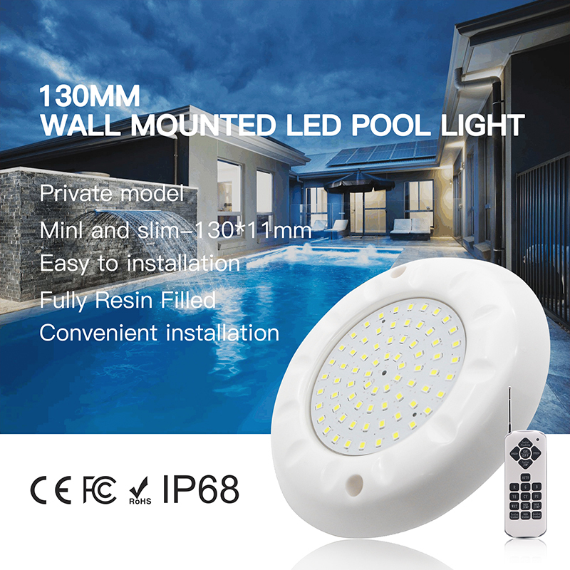 Mini 130*15mm Pool Lamp PC Material DC 12V 6W 10W IP68 Swimming Pool LED Underwater Light