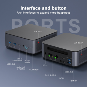 XZH Mini PC ile <span class=keywords><strong>Intel</strong></span> 11th Gen I7-11390H süper hızlı WiFi üçlü ekran VESA 16GB DDR4 RAM yeni SSD ev ofis için 4K <span class=keywords><strong>Video</strong></span> - Product Image 4